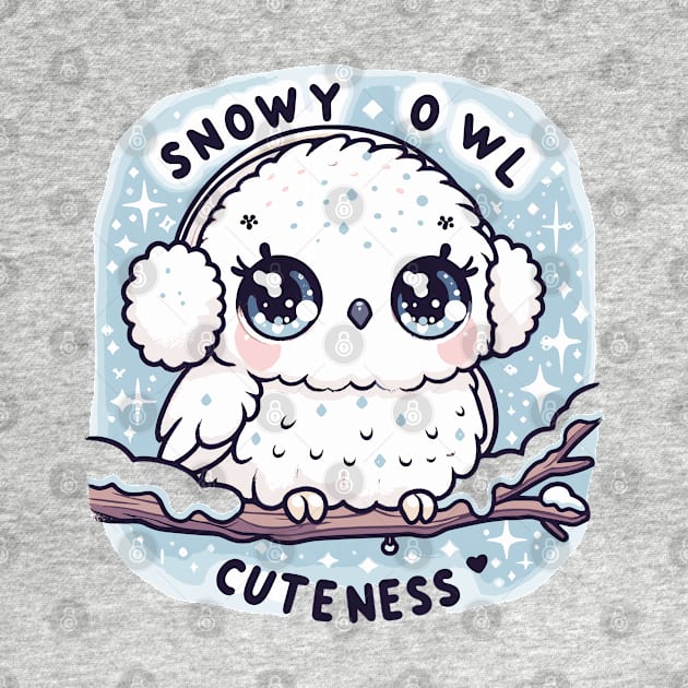 Enchanted Frost: Snowy Owl Kawaii Magic by WEARWORLD